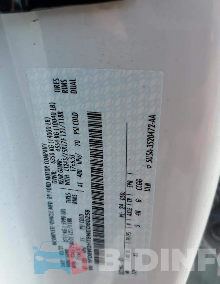 1FD8W3HT8NED80258 Photo# 13
