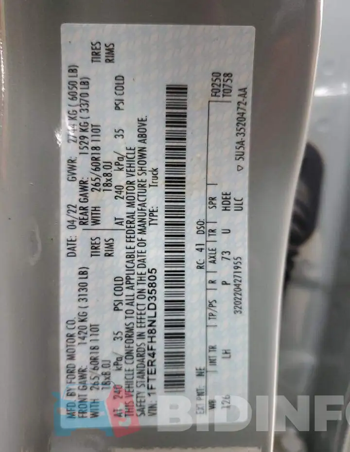1FTER4FH8NLD35805 Photo# 13