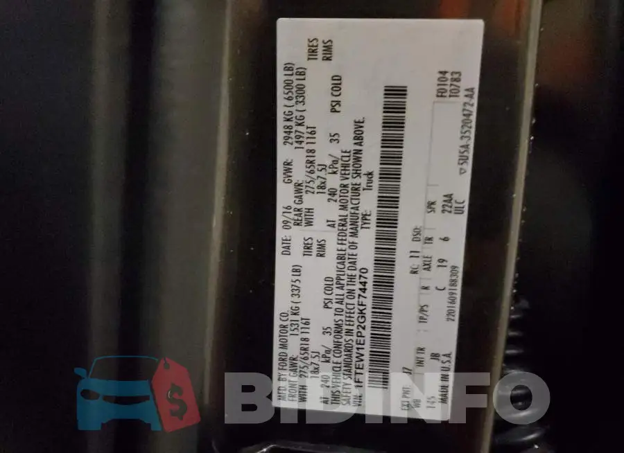 1FTEW1EP2GKF74470 Photo# 12