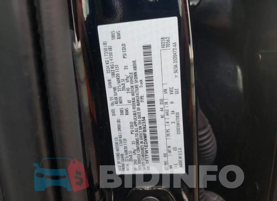 1FTFW1ED9MFB92354 Photo# 12