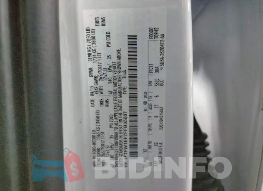 1FTFW1EF7FFB35087 Photo# 12