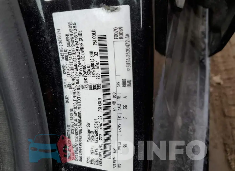3FADP4AJ5FM161385 Photo# 12