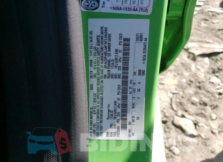 3FADP4BJ4FM139280 Photo# 12