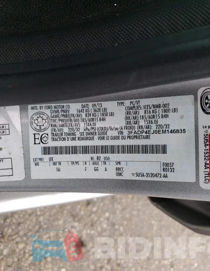 3FADP4EJ0EM146835 Photo# 12