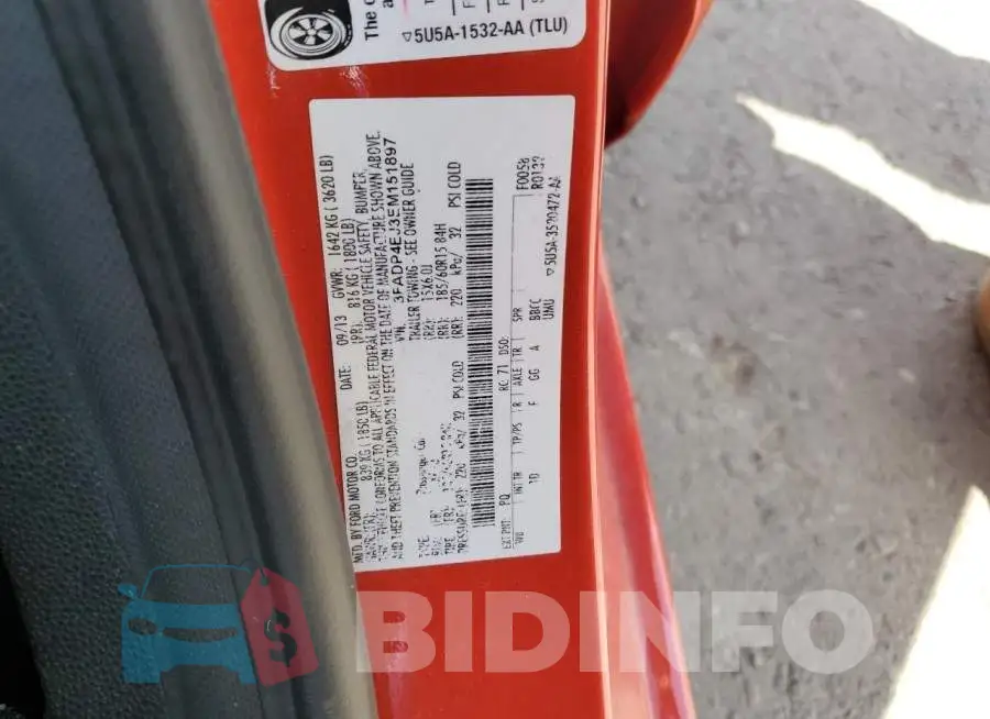 3FADP4EJ3EM151897 Photo# 13