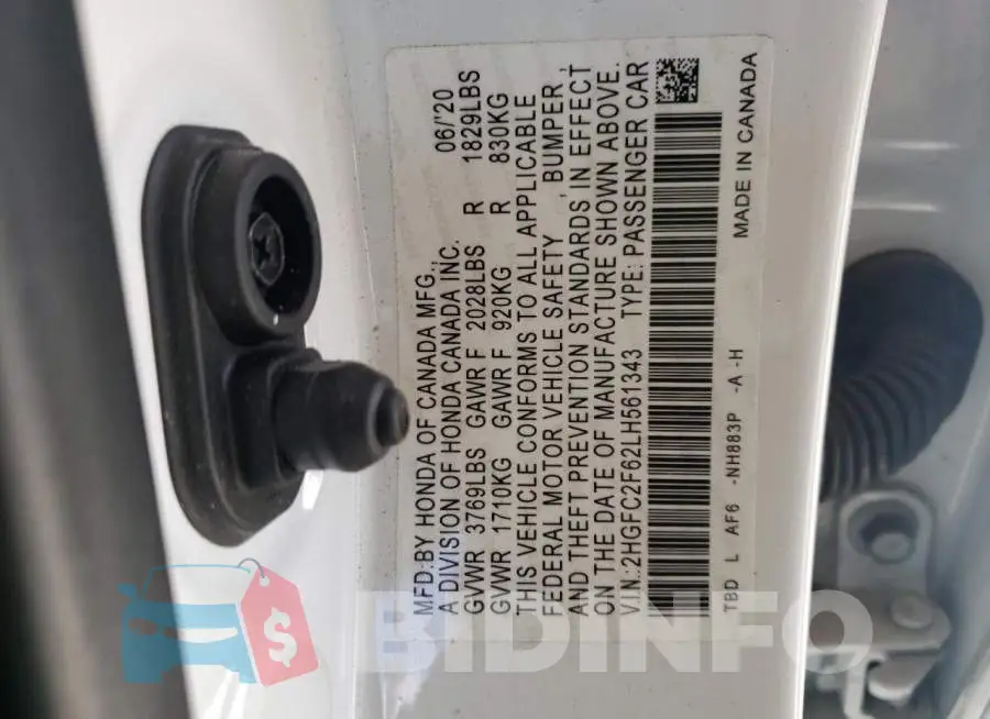 2HGFC2F62LH561343 Photo# 10