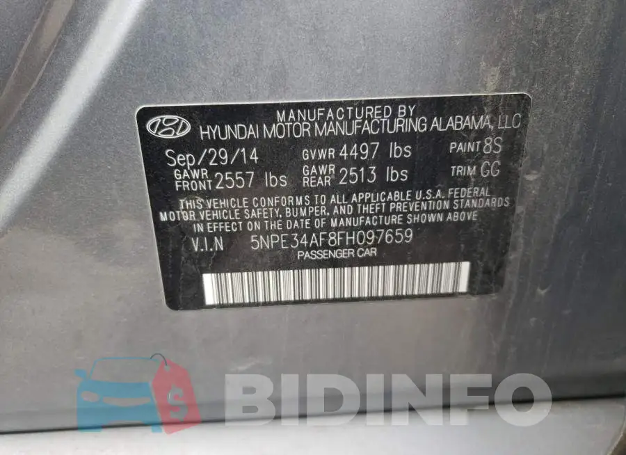 5NPE34AF8FH097659 Photo# 12