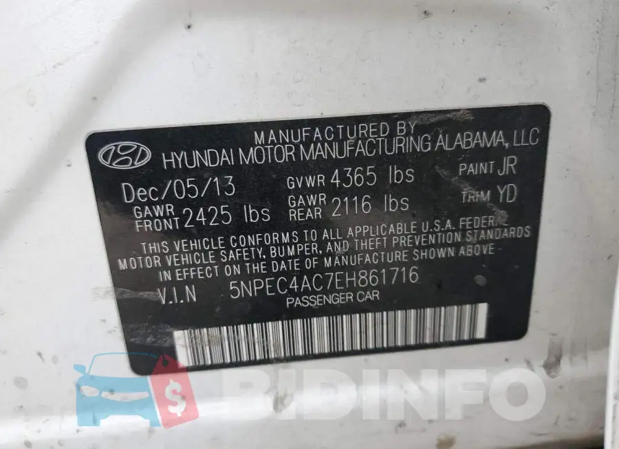 5NPEC4AC7EH861716 Photo# 12