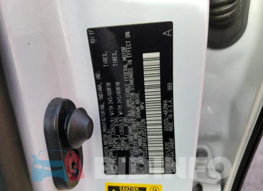 5TDJZRFH2JS523126 Photo# 13