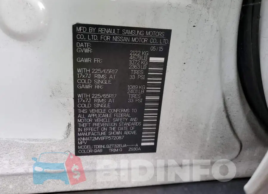 KNMAT2MV6FP572087 Photo# 12