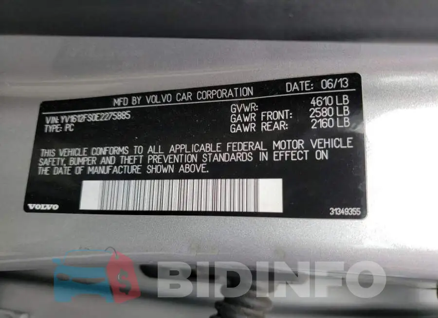 YV1612FS0E2275885 Photo# 13