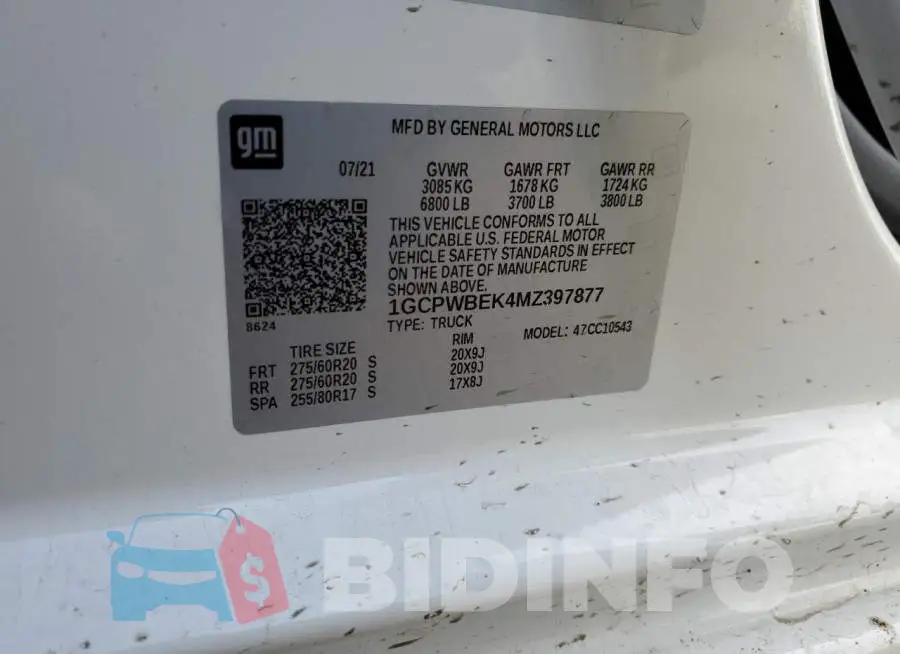 1GCPWBEK4MZ397877 Photo# 12