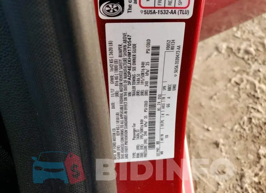 3FADP4EJXHM170547 Photo# 12