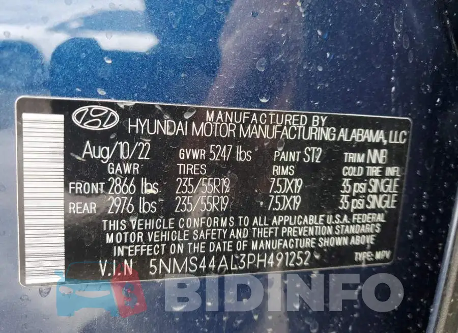 5NMS44AL3PH491252 Photo# 12