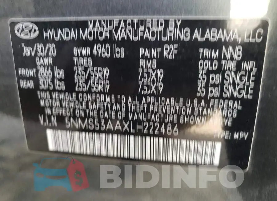 5NMS53AAXLH222486 Photo# 13