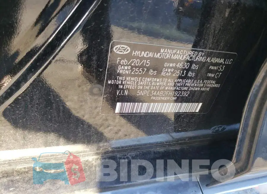 5NPE34AB2FH192392 Photo# 12