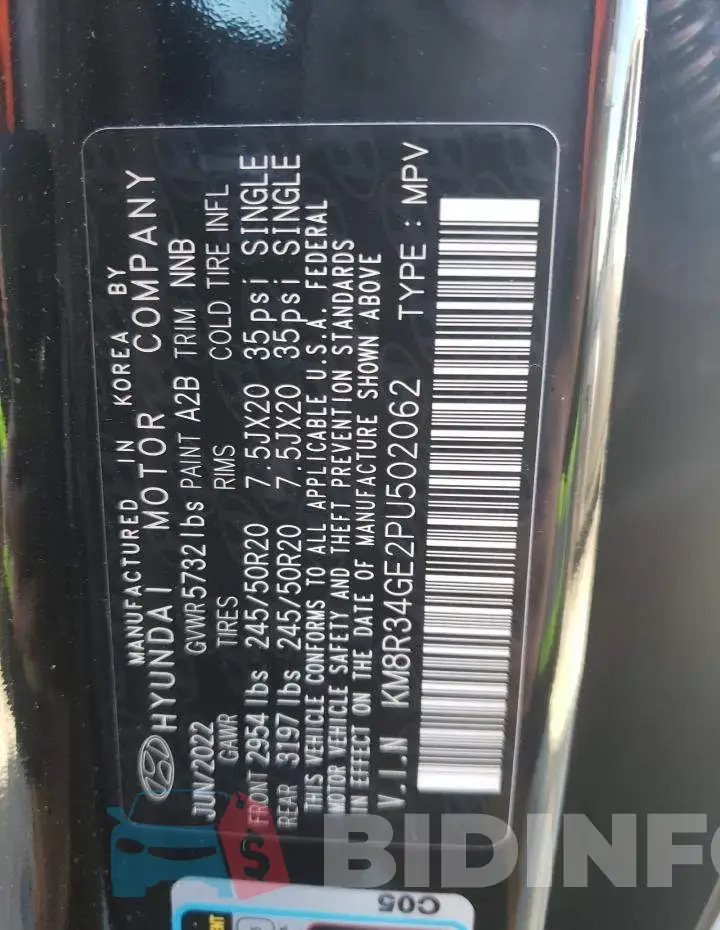 KM8R34GE2PU502062 Photo# 13