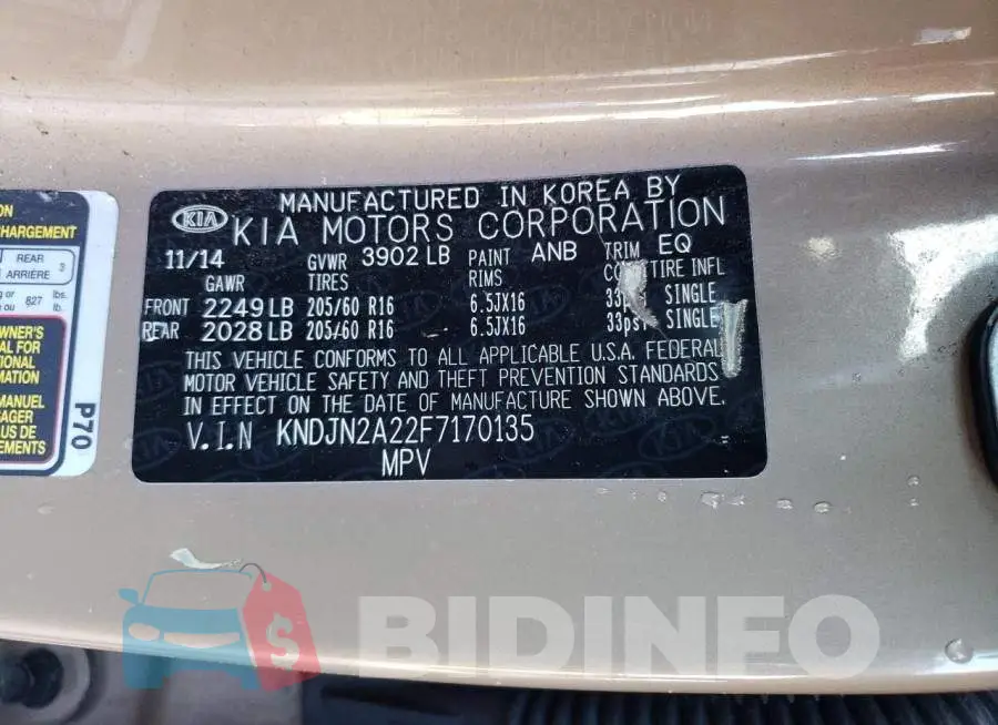 KNDJN2A22F7170135 Photo# 12