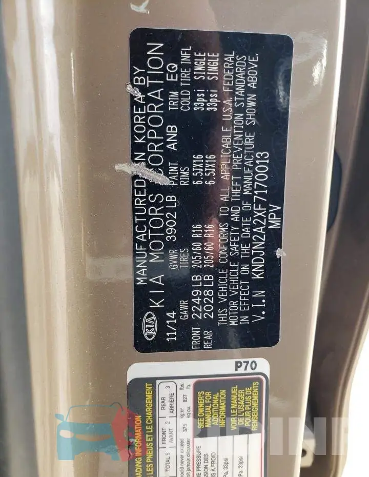 KNDJN2A2XF7170013 Photo# 12