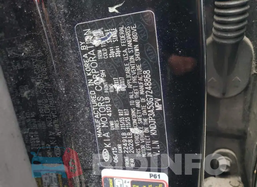 KNDJP3A53G7248868 Photo# 12