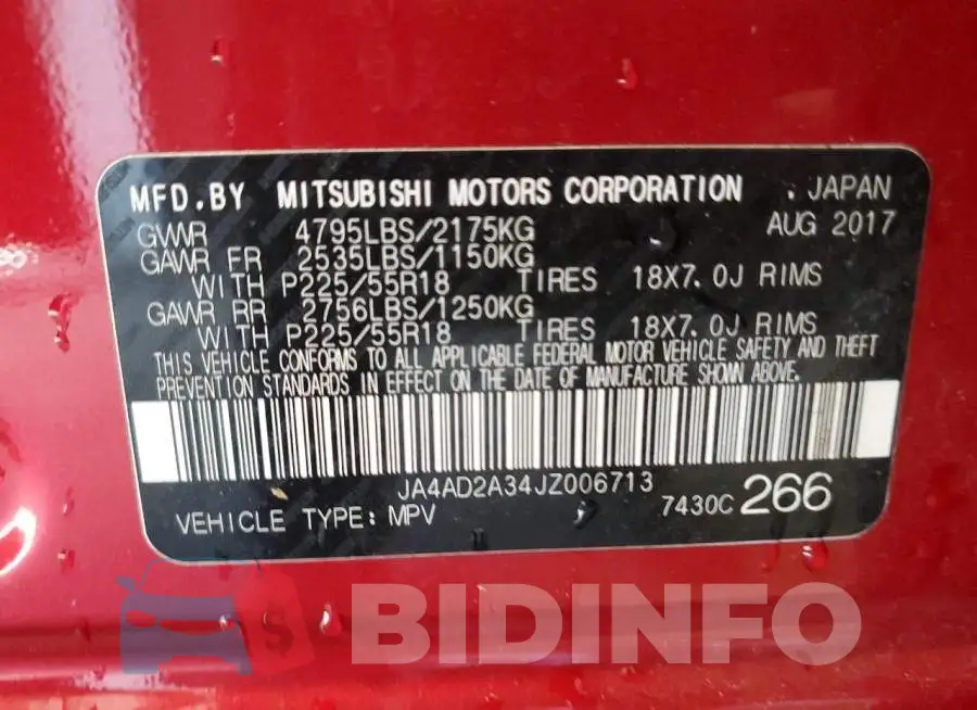 JA4AD2A34JZ006713 Photo# 13