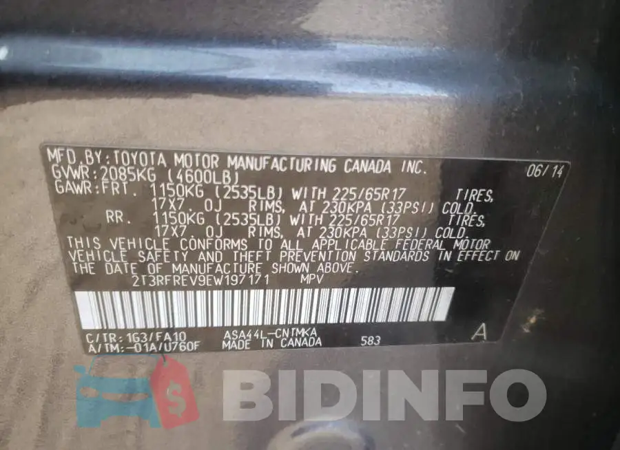 2T3RFREV9EW197171 Photo# 13