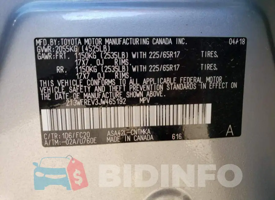 2T3WFREV3JW465192 Photo# 13