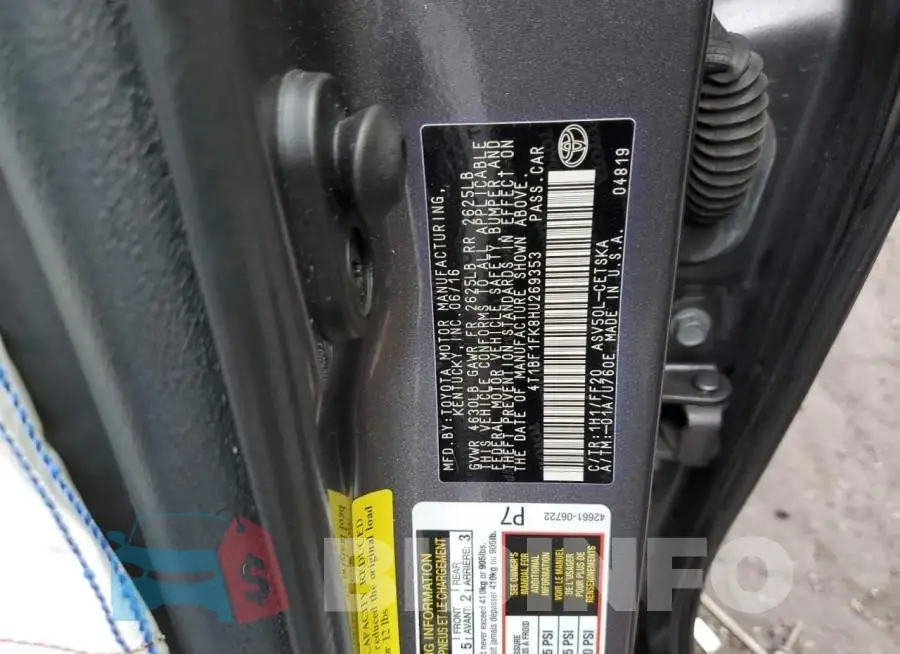 4T1BF1FK8HU269353 Photo# 12