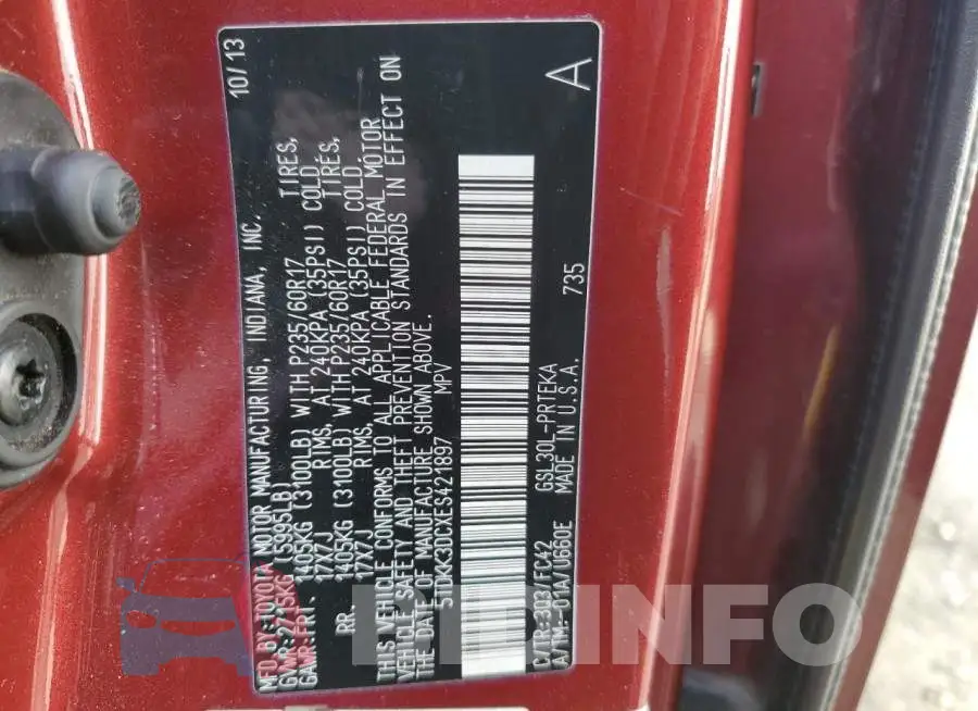 5TDKK3DCXES421897 Photo# 13