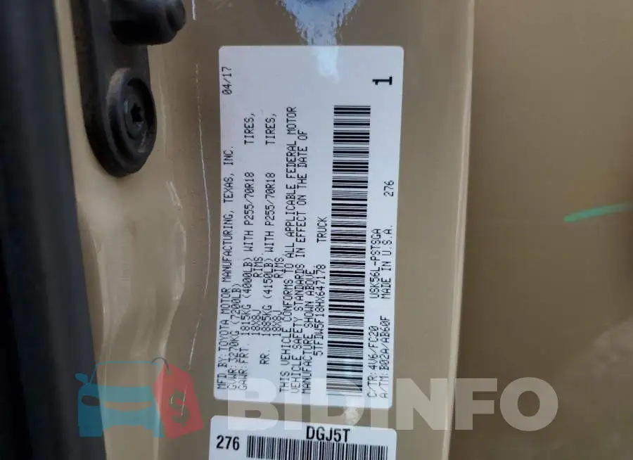 5TFDW5F18HX647178 Photo# 12