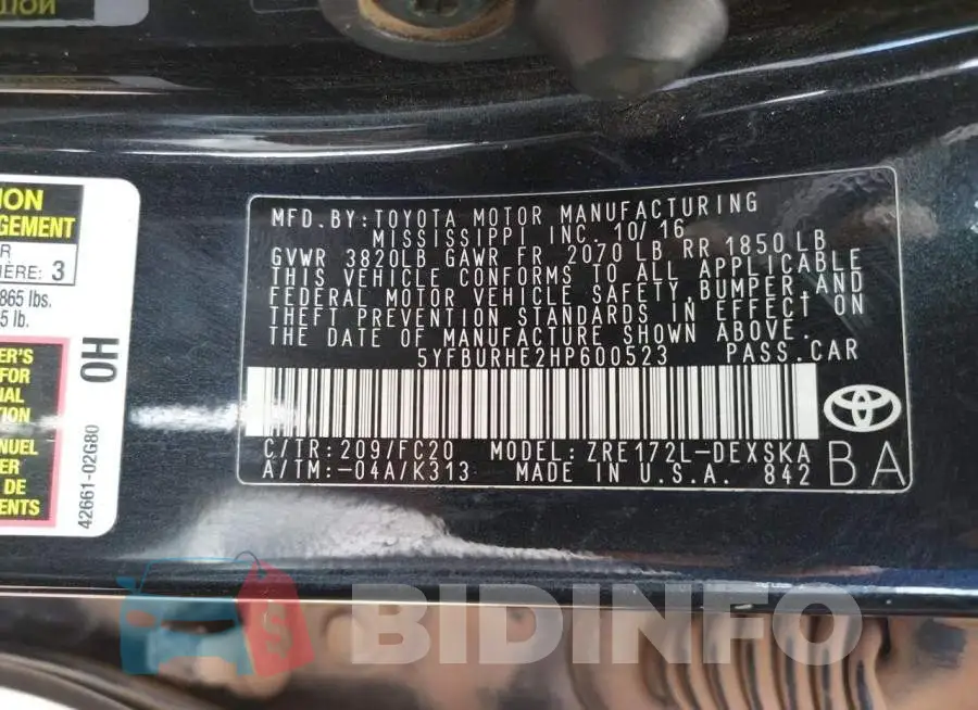 5YFBURHE2HP600523 Photo# 12