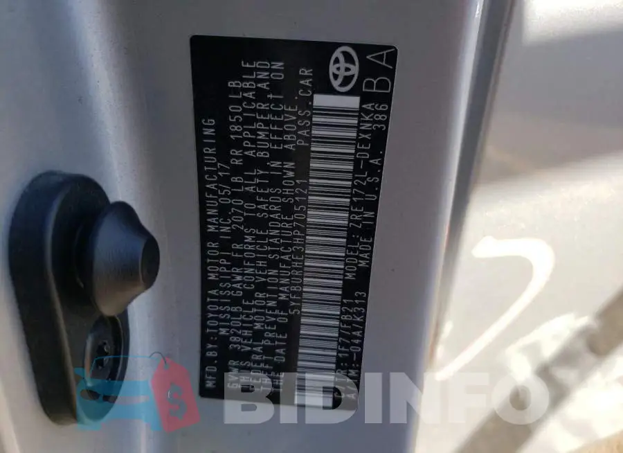 5YFBURHE3HP705121 Photo# 13