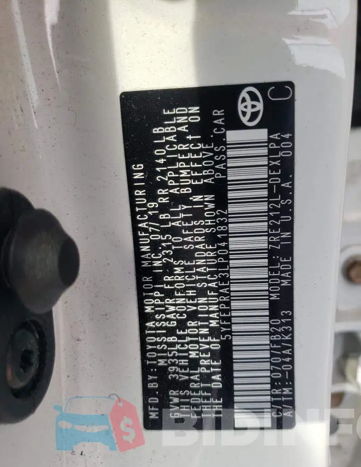 5YFEPRAE3LP041832 Photo# 13