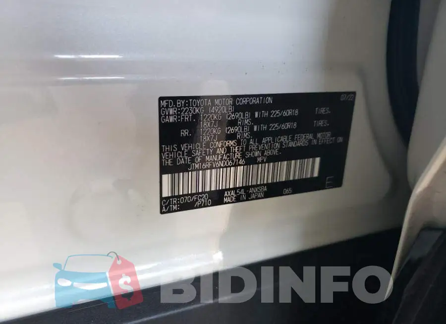 JTM16RFV6ND067146 Photo# 10