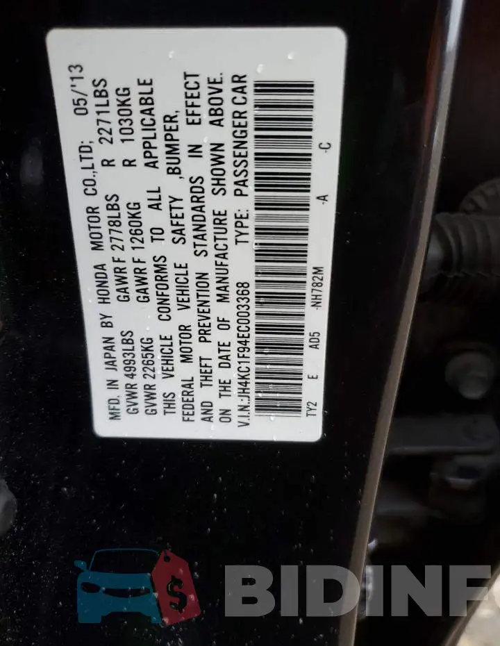 JH4KC1F94EC003368 Photo# 12