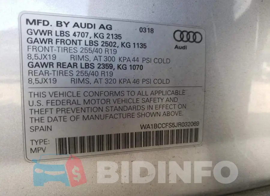 WA1BCCFS5JR032069 Photo# 12