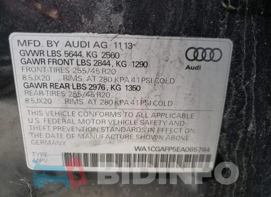 WA1CGAFP5EA065764 Photo# 12