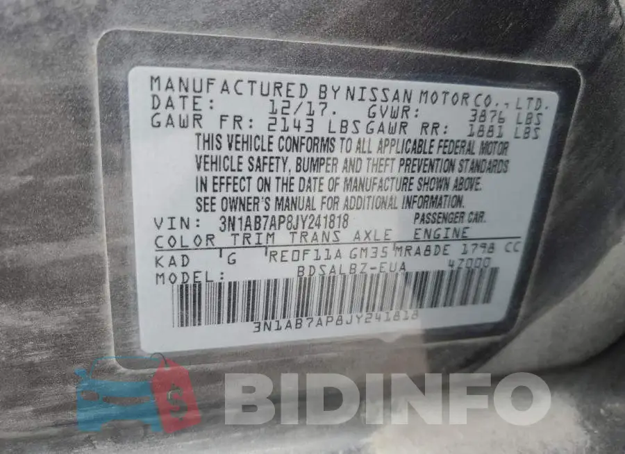 3N1AB7AP8JY241818 Photo# 12