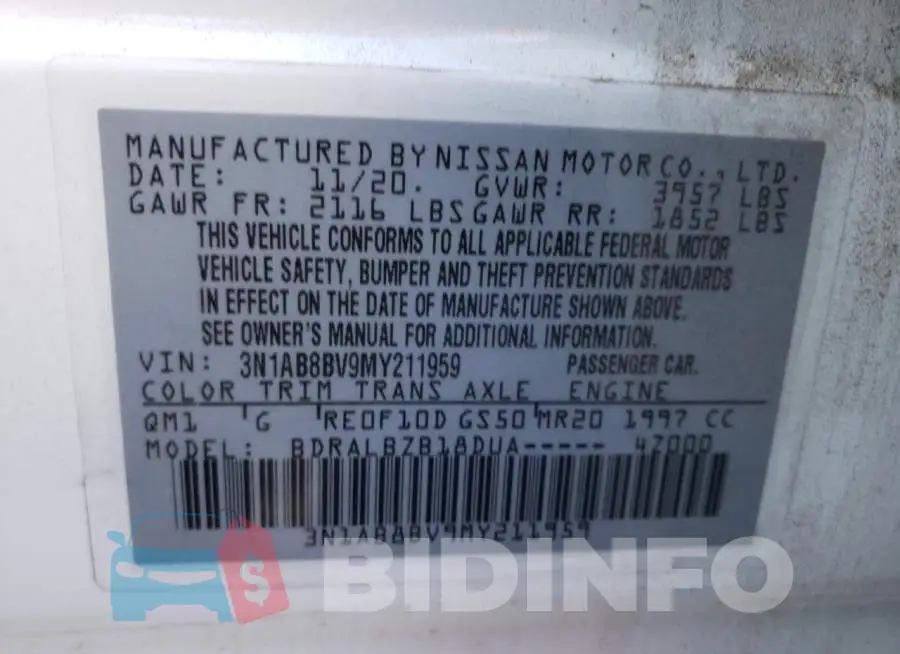3N1AB8BV9MY211959 Photo# 12