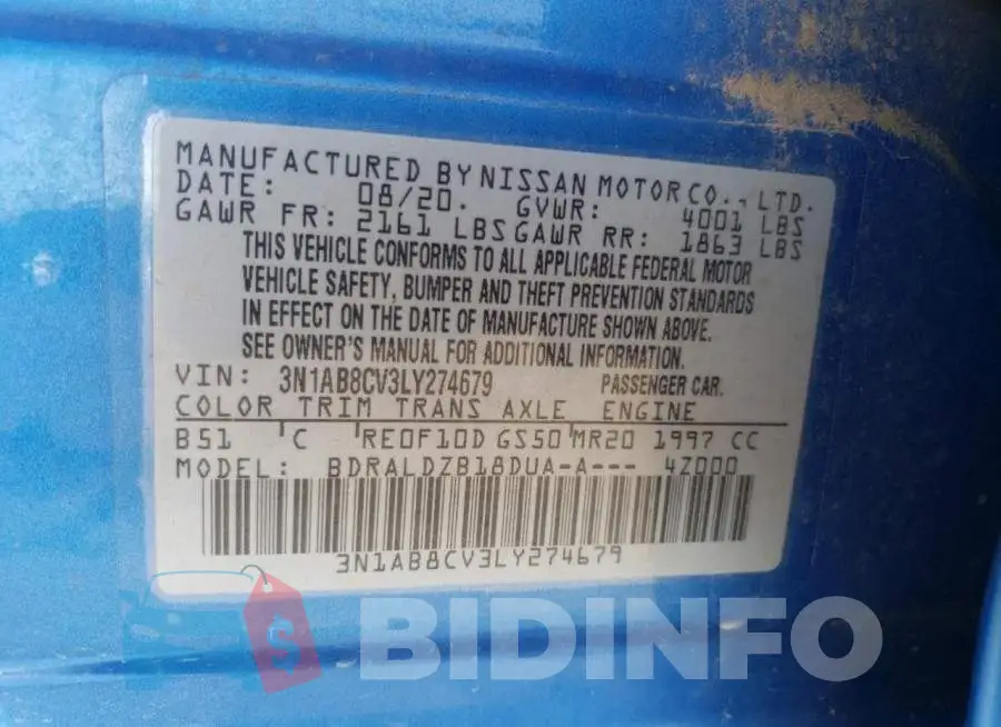 3N1AB8CV3LY274679 Photo# 12