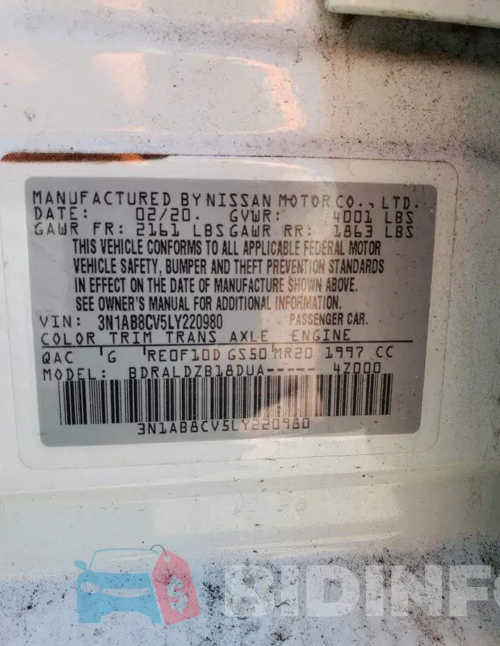 3N1AB8CV5LY220980 Photo# 12