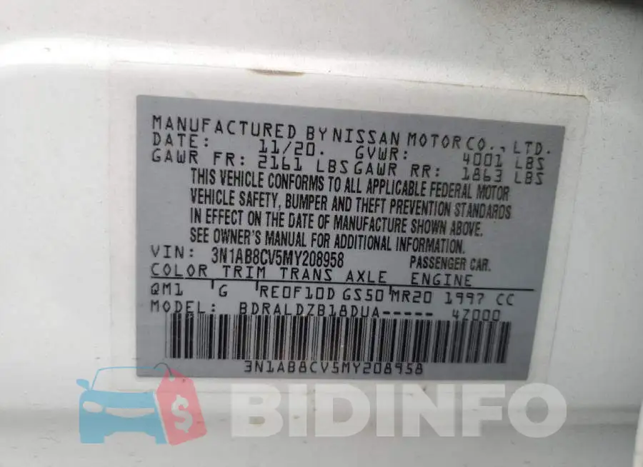 3N1AB8CV5MY208958 Photo# 12