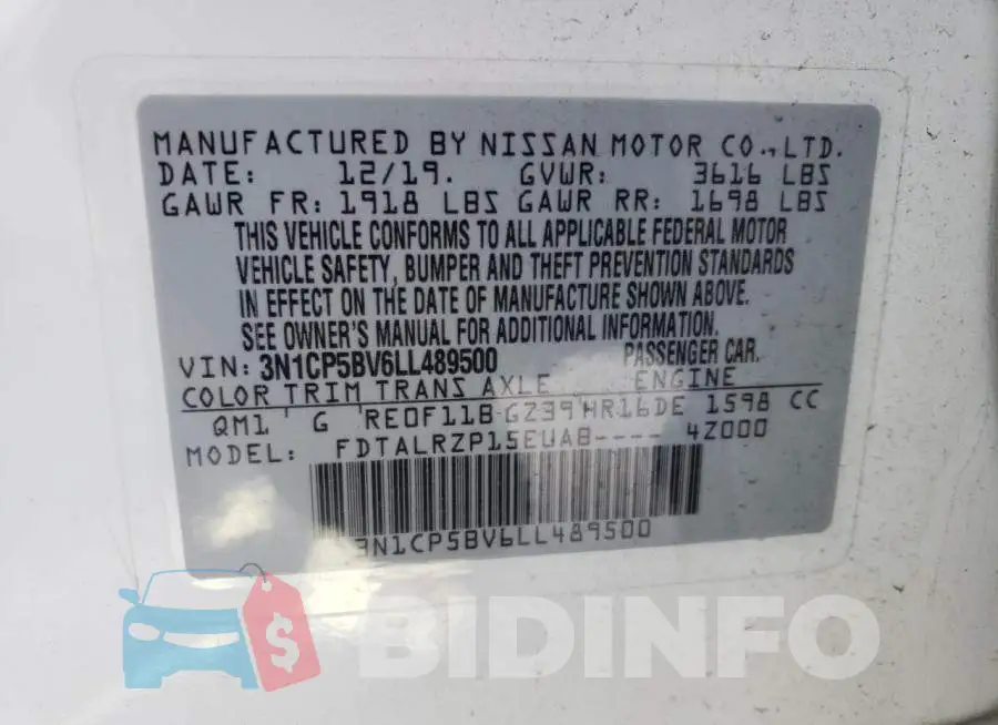 3N1CP5BV6LL489500 Photo# 13
