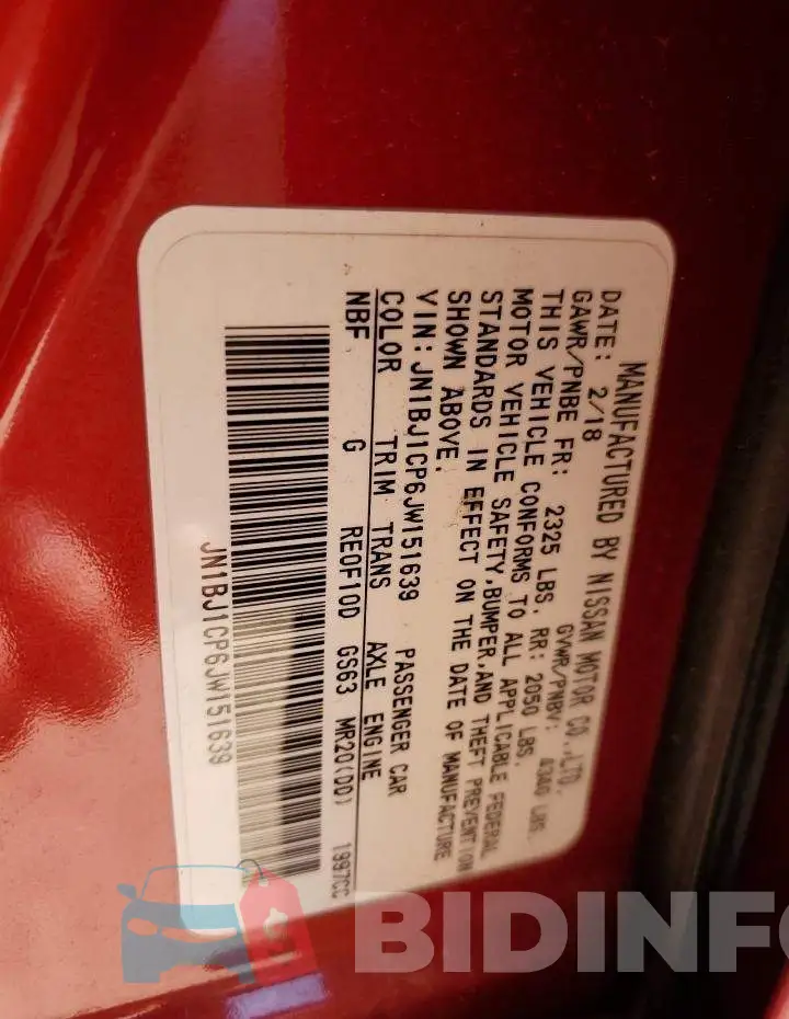 JN1BJ1CP6JW151639 Photo# 13