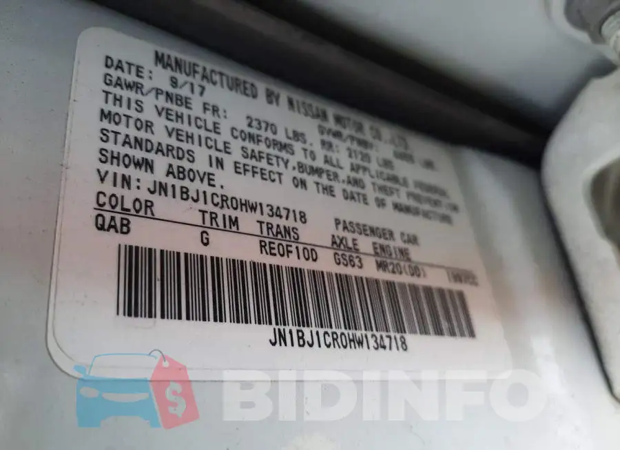 JN1BJ1CR0HW134718 Photo# 12