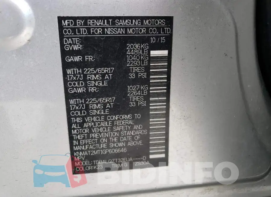 KNMAT2MT1GP606646 Photo# 13