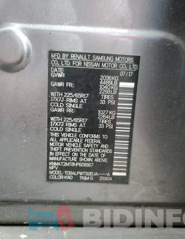 KNMAT2MT8HP608167 Photo# 13