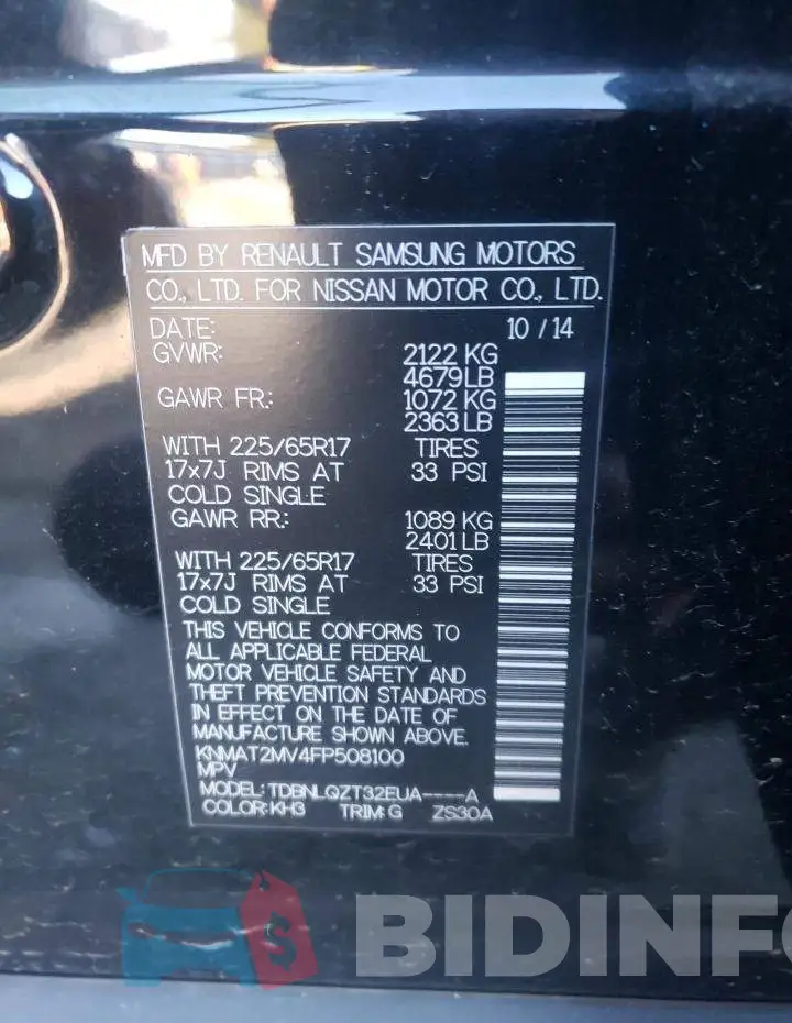 KNMAT2MV4FP508100 Photo# 14