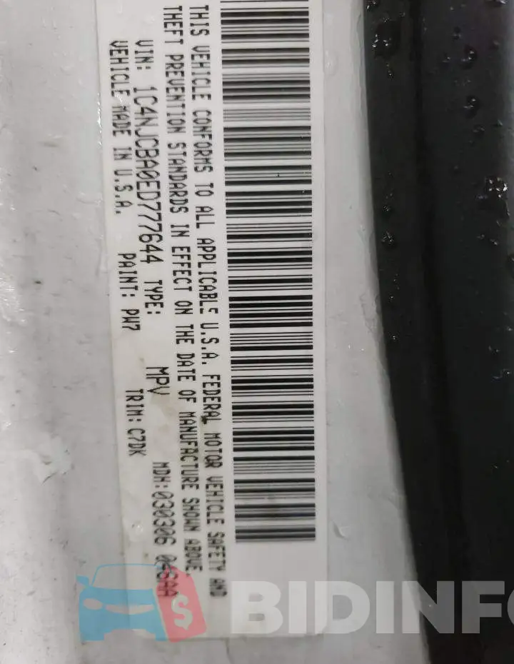 1C4NJCBA0ED777644 Photo# 14