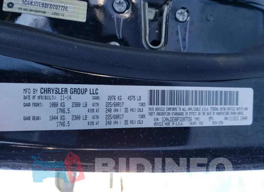 1C4NJDEB8FD207726 Photo# 13